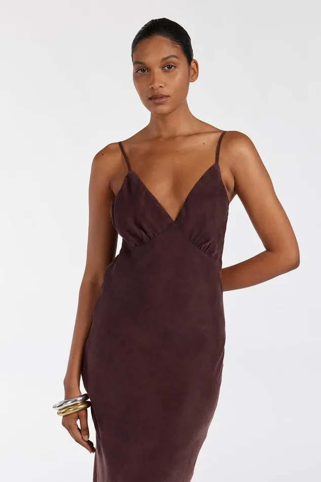 DISSH Midi Dresses LIAM CURRANT CUPRO SLIP MIDI DRESS 8211 Women