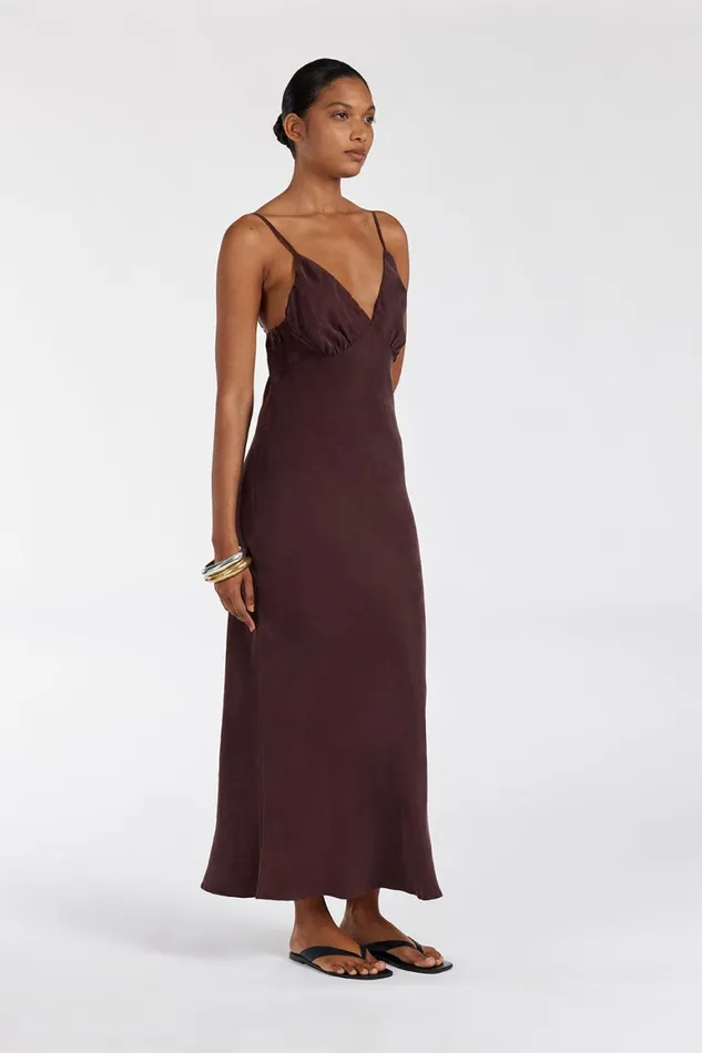 DISSH Midi Dresses LIAM CURRANT CUPRO SLIP MIDI DRESS 8211 Women