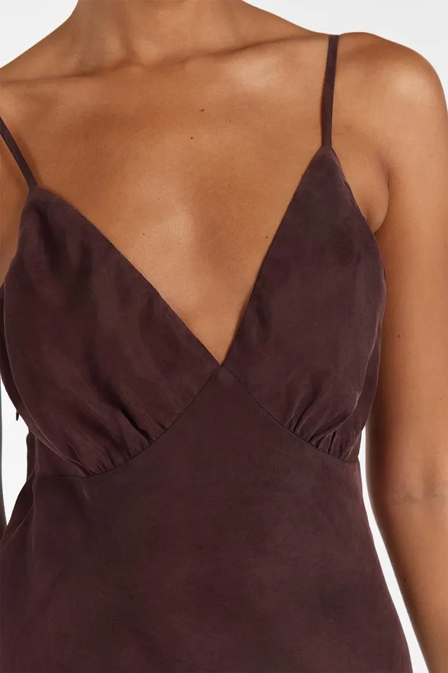 DISSH Midi Dresses LIAM CURRANT CUPRO SLIP MIDI DRESS 8211 Women