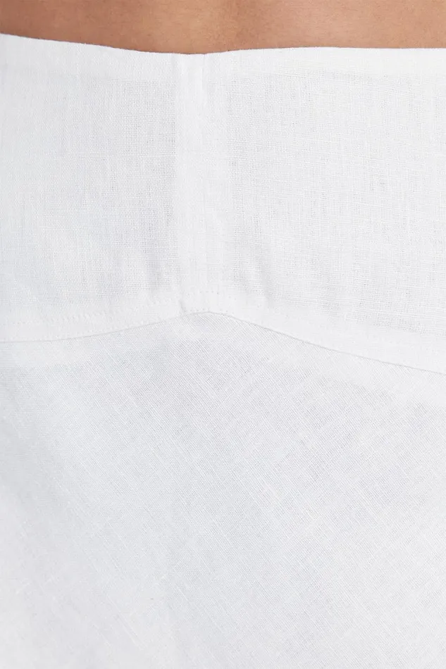 DISSH Midi TYRA WHITE LINEN MIDI SKIRT 8211 Women