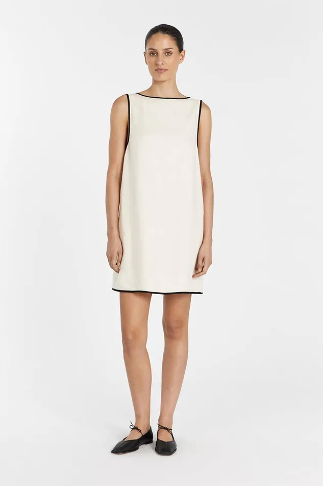 DISSH Mini Dresses VON CREAM LINEN MINI DRESS 8211 Women