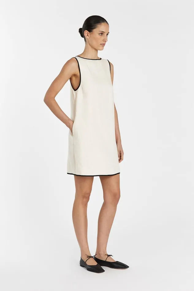 DISSH Mini Dresses VON CREAM LINEN MINI DRESS 8211 Women