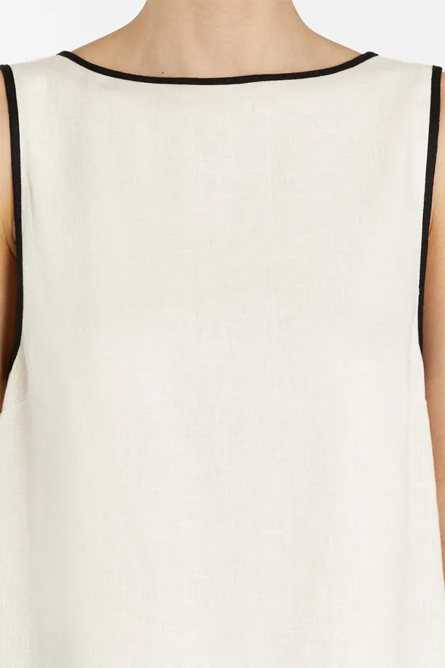 DISSH Mini Dresses VON CREAM LINEN MINI DRESS 8211 Women