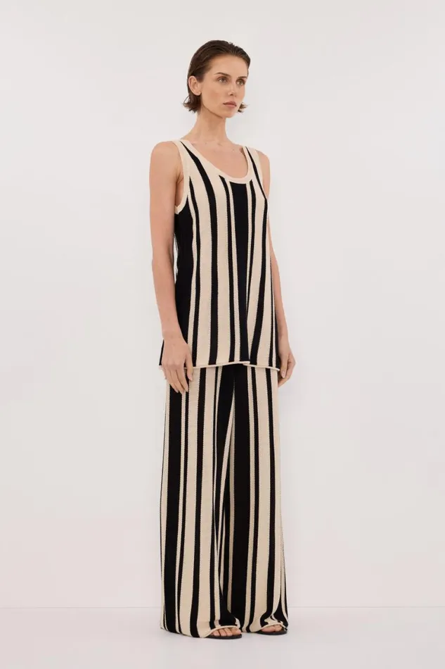DISSH Pants DELPHI STRIPE WIDE LEG KNIT PANT 8211 Women