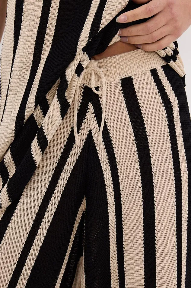DISSH Pants DELPHI STRIPE WIDE LEG KNIT PANT 8211 Women