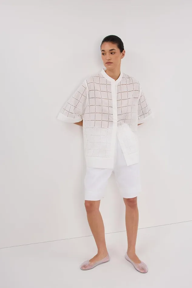 DISSH Shirts OWEN WHITE SLEEVED BRODERIE SHIRT 8211 Women