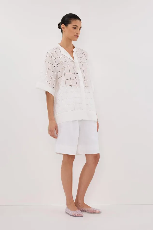 DISSH Shirts OWEN WHITE SLEEVED BRODERIE SHIRT 8211 Women