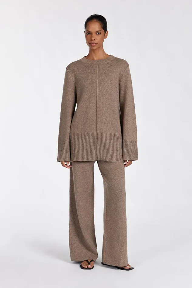 DISSH Sweaters CLEMENCE CHOC MARLE KNIT JUMPER 8211 Women