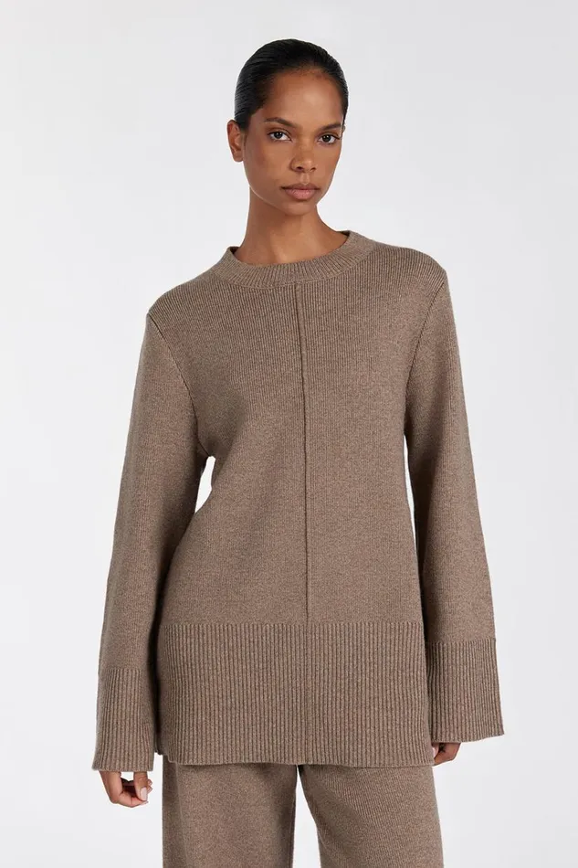 DISSH Sweaters CLEMENCE CHOC MARLE KNIT JUMPER 8211 Women