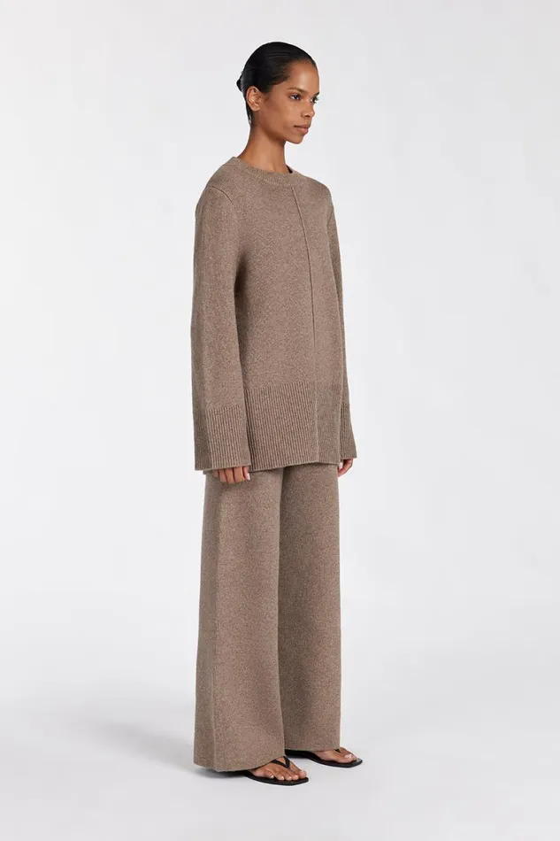 DISSH Sweaters CLEMENCE CHOC MARLE KNIT JUMPER 8211 Women