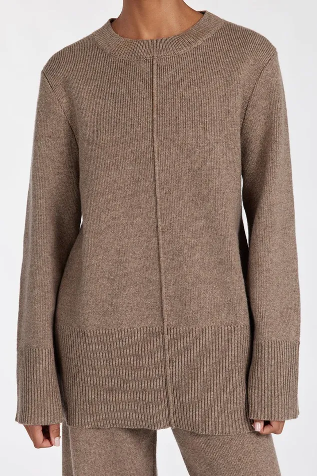 DISSH Sweaters CLEMENCE CHOC MARLE KNIT JUMPER 8211 Women