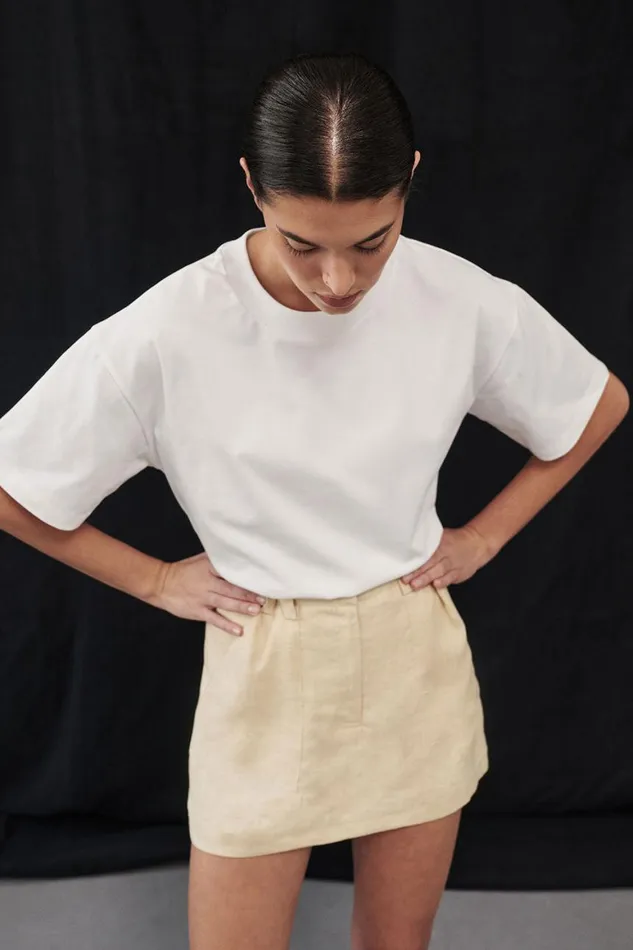 DISSH White Tops NOAH OFF WHITE SIGNATURE COTTON TEE 8211 Women