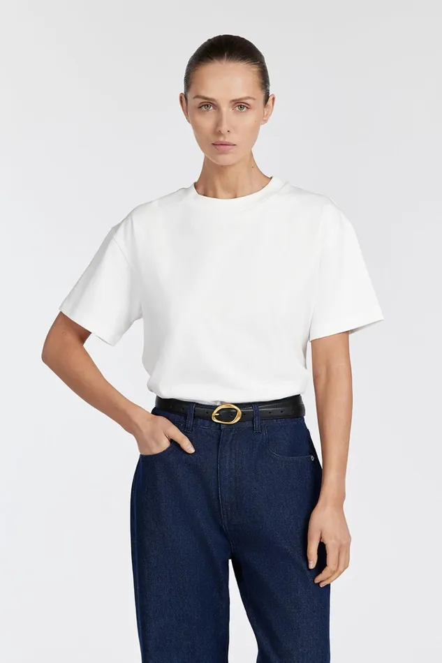 DISSH White Tops NOAH OFF WHITE SIGNATURE COTTON TEE 8211 Women