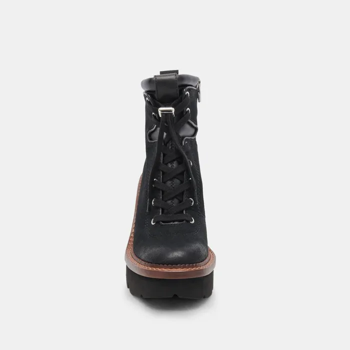Dommie Boots Black Nubuck Women Dolce Vita Boots and Booties