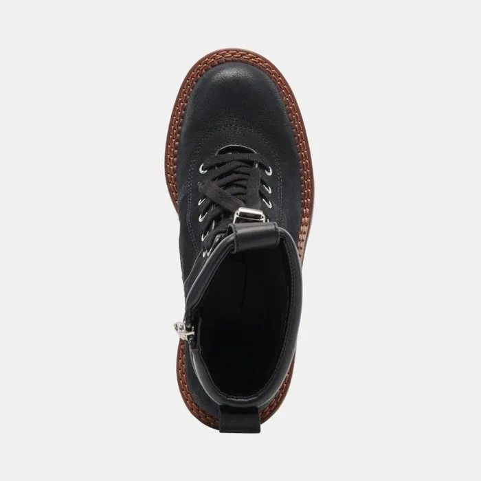 Dommie Boots Black Nubuck Women Dolce Vita Boots and Booties