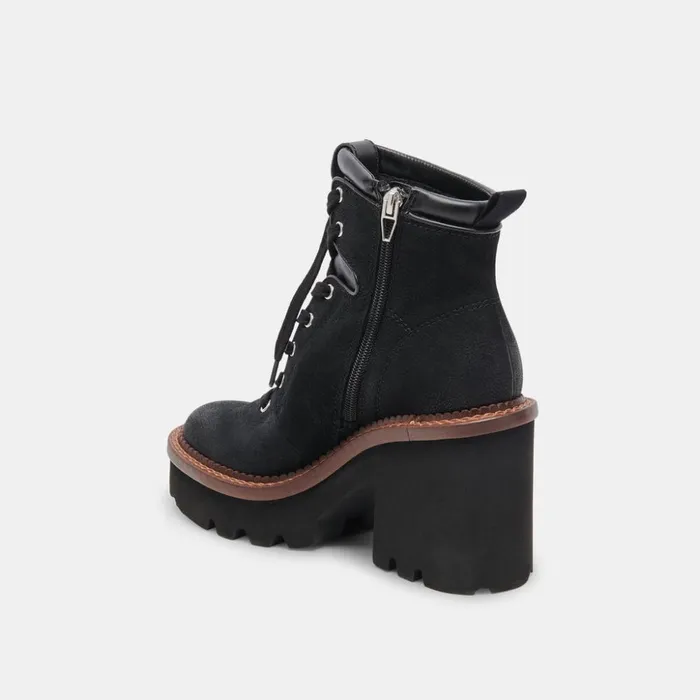 Dommie Boots Black Nubuck Women Dolce Vita Boots and Booties