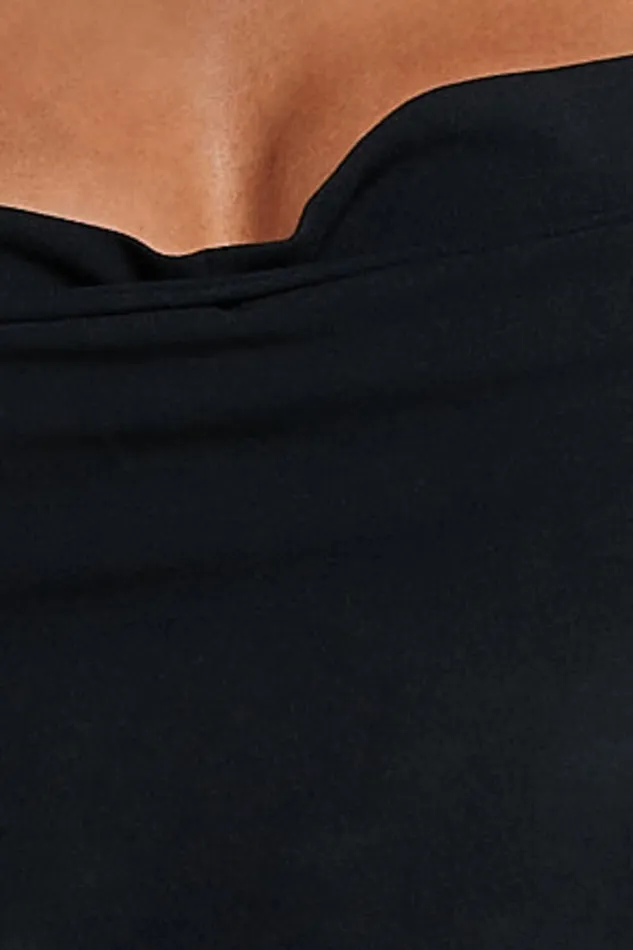 Donna Top 8211 Cowl Neck Corset Top In Black Women Showpo Tops