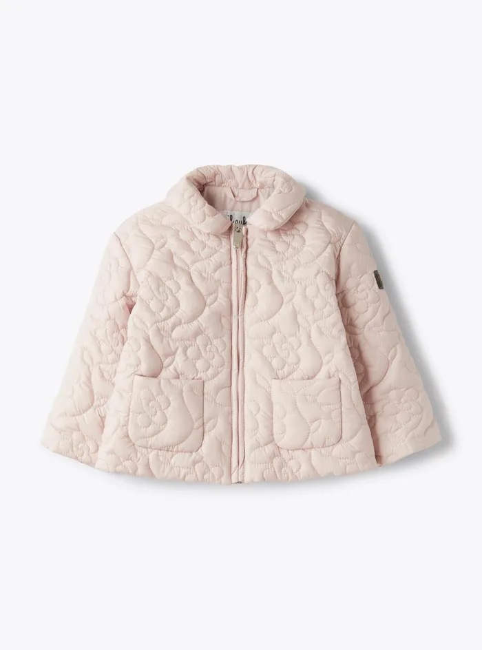 Downjackets Baby 036 Il Gufo Floral Quilted Pattern Jacket