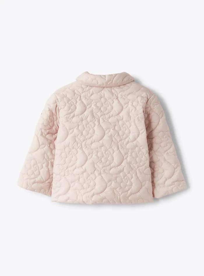Downjackets Baby 036 Il Gufo Floral Quilted Pattern Jacket