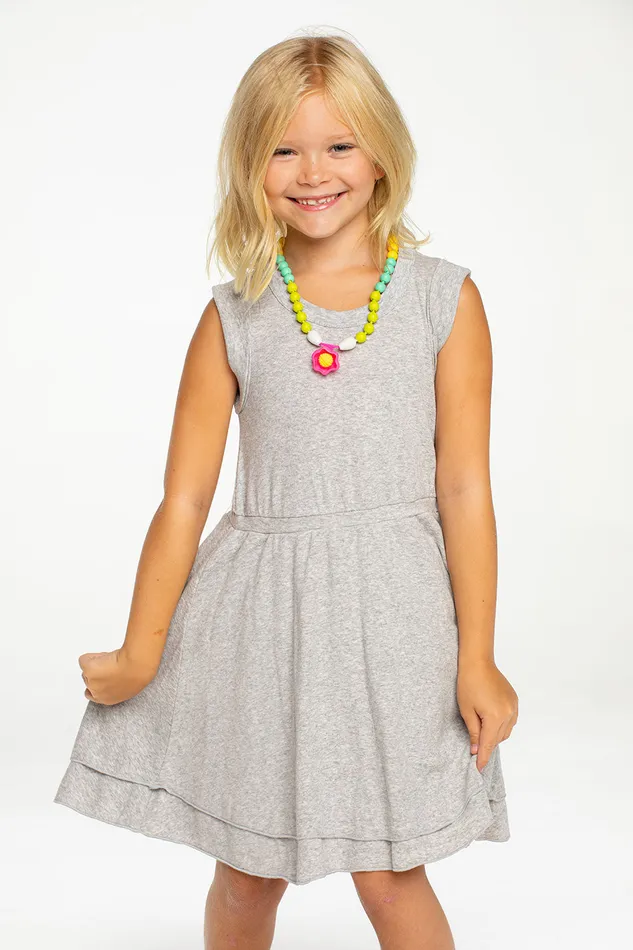 Dresses and Skirts Chaser Brand Girls Baby Rib Rolled Armhole Tank Dress