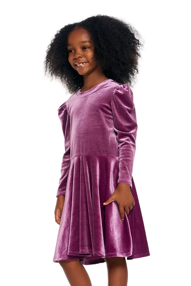 Dresses and Skirts Chaser Brand Girls Stretch Velvet Bow Detail Puff Sleeve Dress Dresses and Skirts Chaser Brand Girls Stretch Velvet Bow Detail Puff Sleeve Dress