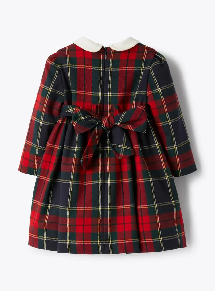 Dresses Girl 216Baby 036 Il Gufo Empirestyle Tartan Technowool Dress
