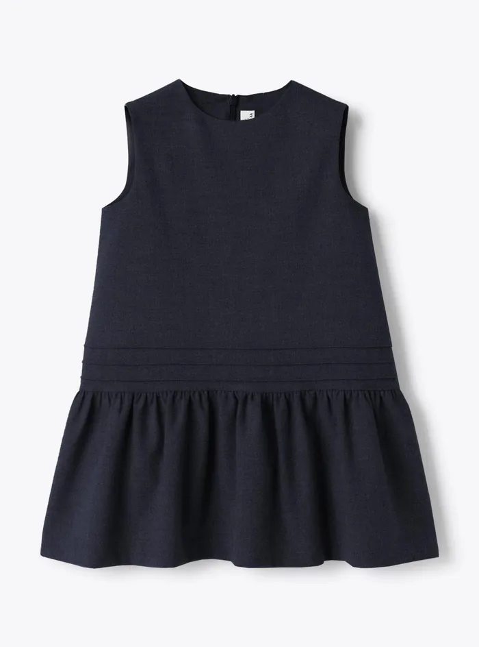 Dresses Girl 216 Il Gufo Tecno Wool Pinafore Dress
