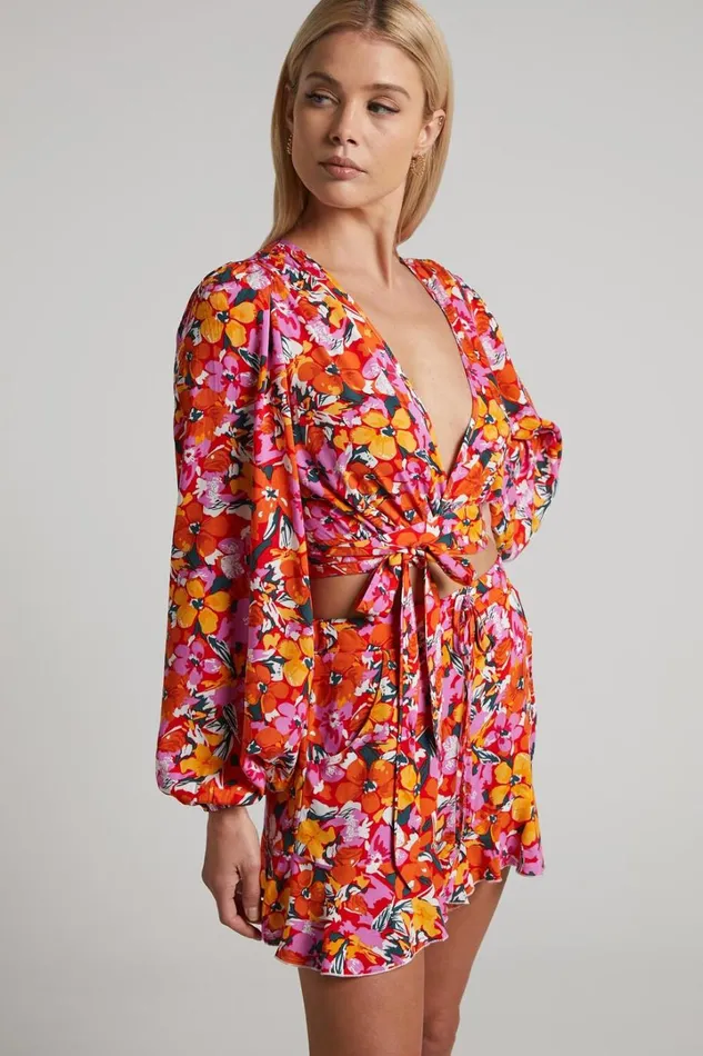 Dyliah Shorts 8211 Frill Hem Shorts In Spring Floral Women Showpo Shorts