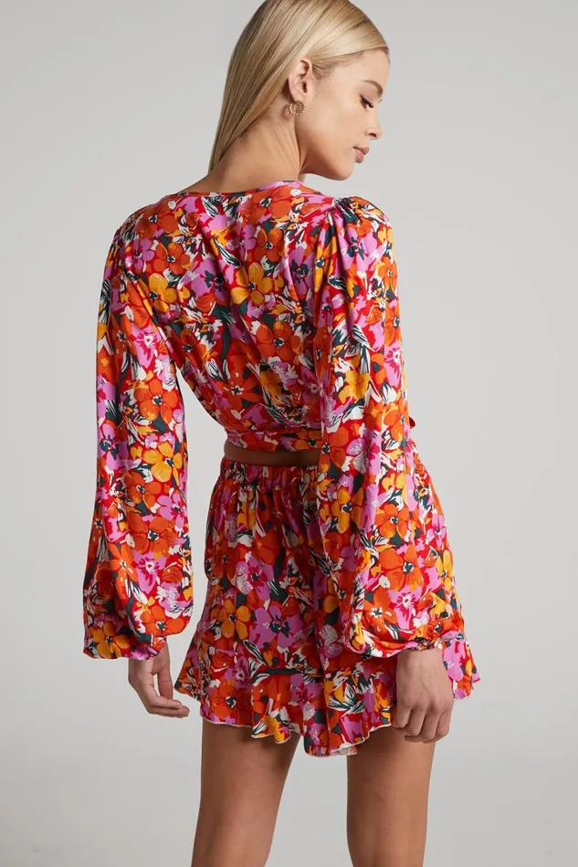 Dyliah Shorts 8211 Frill Hem Shorts In Spring Floral Women Showpo Shorts