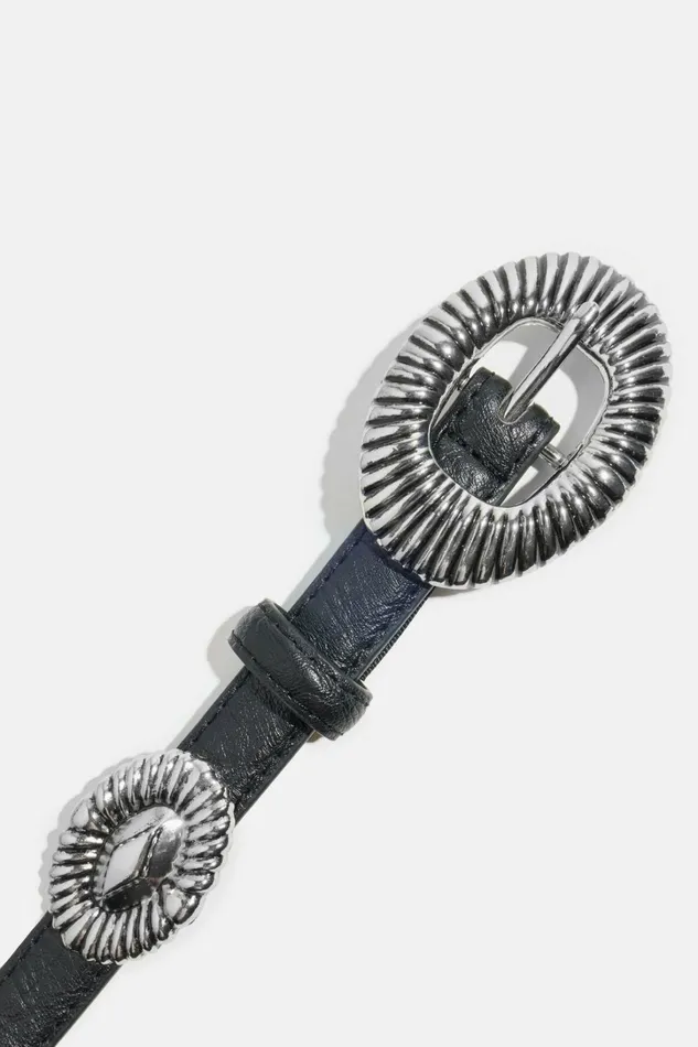 Dynamite Belts Women Western Concho Belt Black