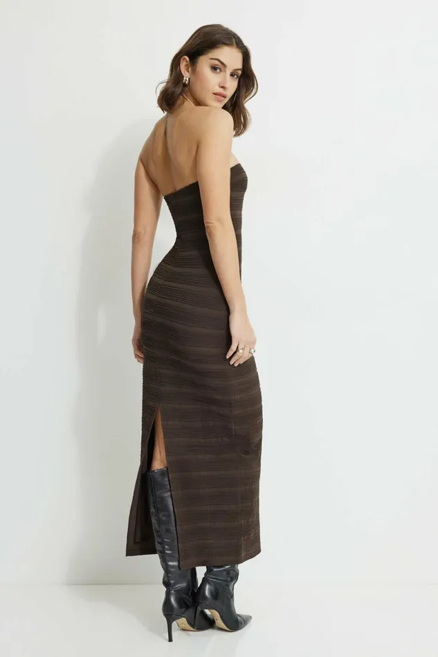 Dynamite Dresses and Jumpsuits Women Elyse Midi Tube Dress Brown