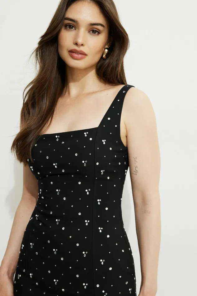Dynamite Dresses and Jumpsuits Women Florencia Embellished Mini Dress Black