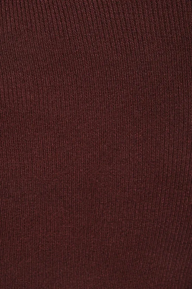 Dynamite Dresses and Jumpsuits Women Ribbed Off Shoulder Mini Dress BURGUNDY