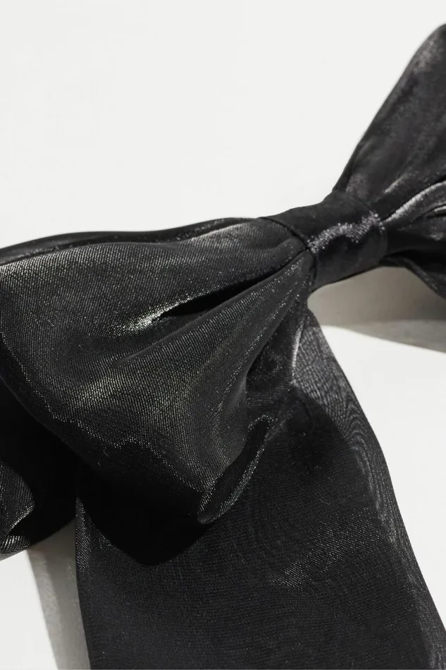 Dynamite Hair Accessories Women Oversized Organza Bow Hair Clip Black