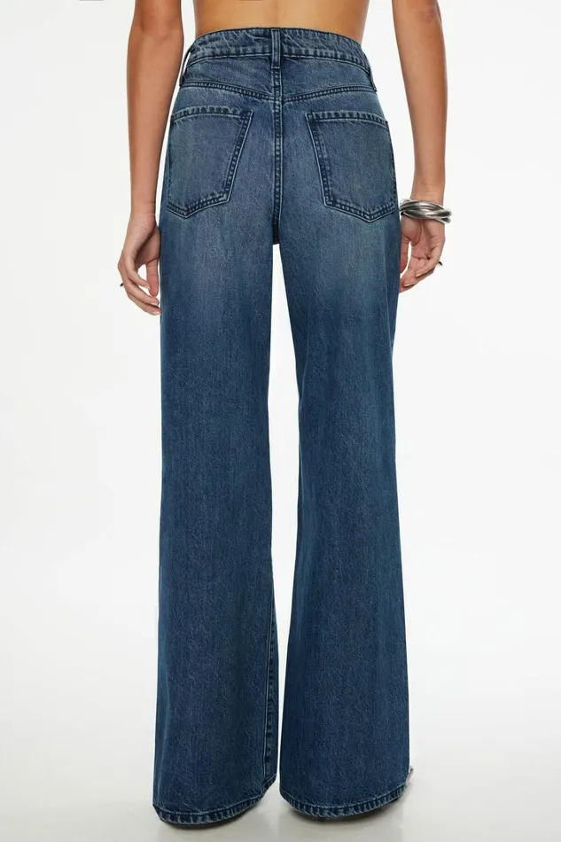 Dynamite Jeans and Denim Women Chloe Ultra Wide Leg Jeans Blue