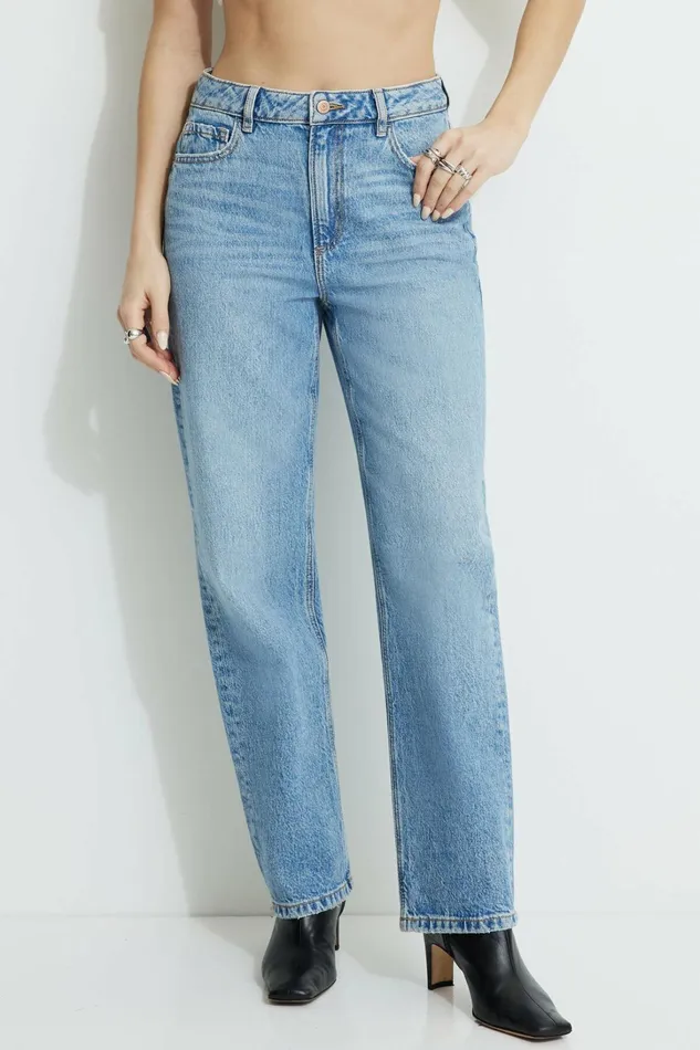 Dynamite Jeans and Denim Women Justina Straight Leg Jeans Blue