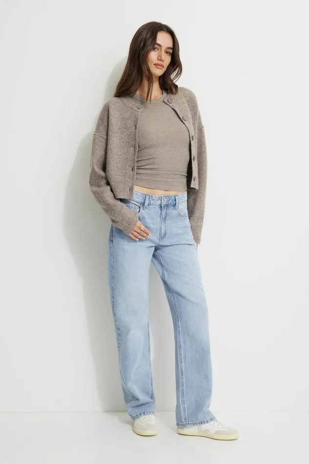 Dynamite Jeans and Denim Women Mika Relaxed Straight Jeans Blue
