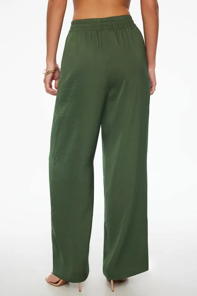 Dynamite Pants Women Rafaelle Wide Leg Pants Green