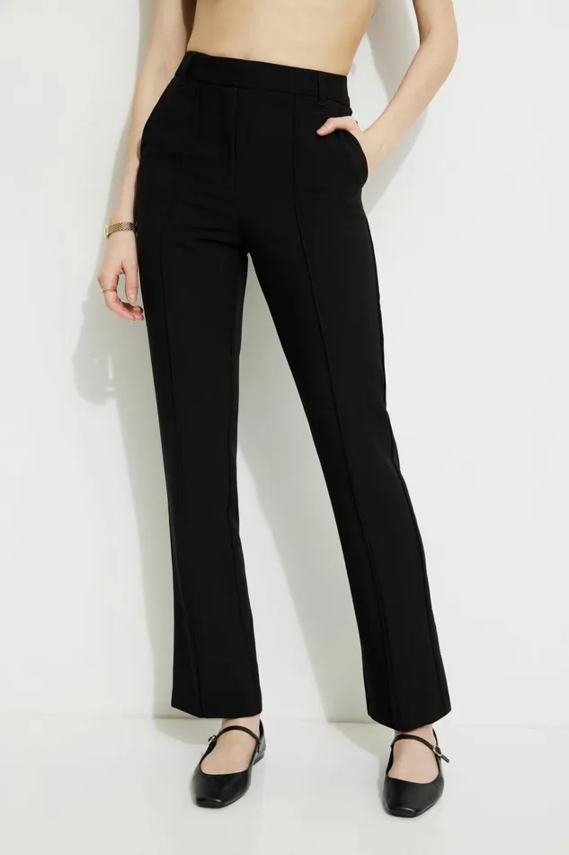 Dynamite Pants Women Slim Fit Zip Hem Pants Black