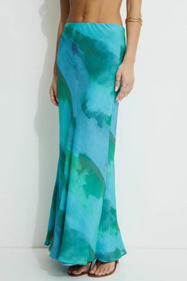 Dynamite Skirts and Skorts Women Mermaid Maxi Skirt Blue