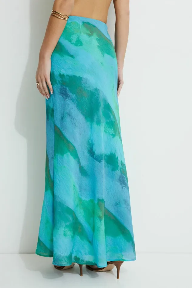Dynamite Skirts and Skorts Women Mermaid Maxi Skirt Blue