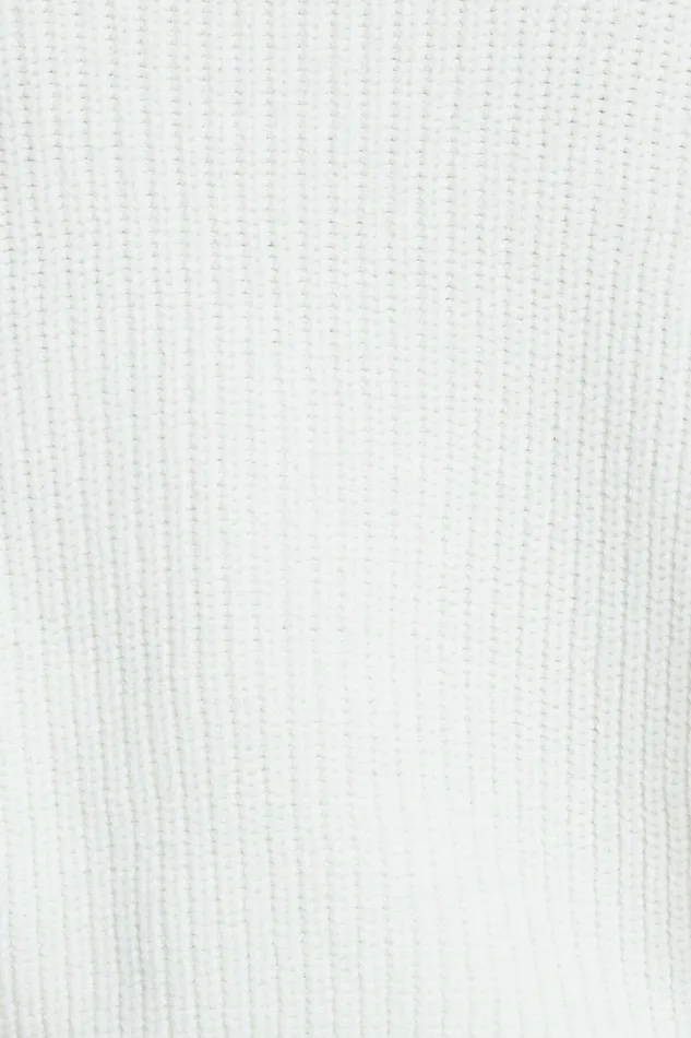 Dynamite Tops Women Stephanie Cinched Waist Sweater White