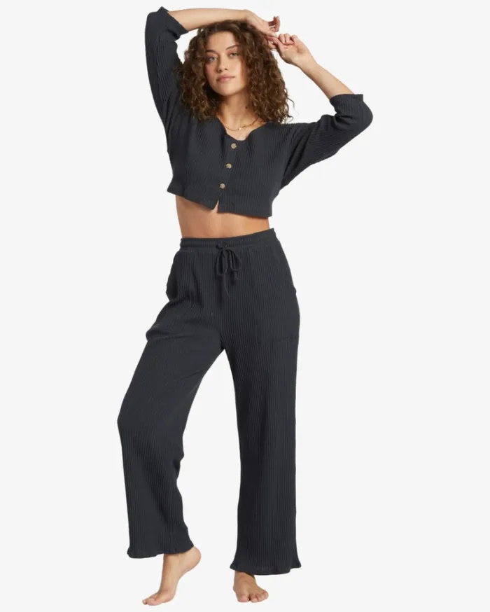 Easy As Pants Black Sands Women Billabong Matching Sets