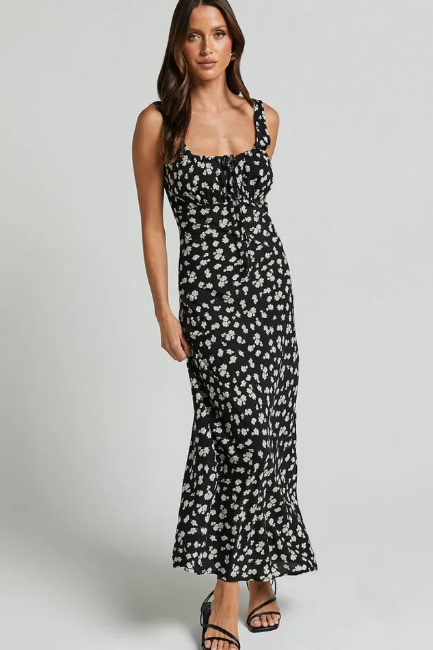 Elanora Midi Dress 8211 Scoop Neck Keyhole Front Empire Waist Bias Cut Slip Dress In Black Wildflower Women Showpo Curve Clothes Elanora Midi Dress 8211 Scoop Neck Keyhole Front Empire Waist Bias Cut Slip Dress In Black Wildflower Women Showpo Curve Clothes