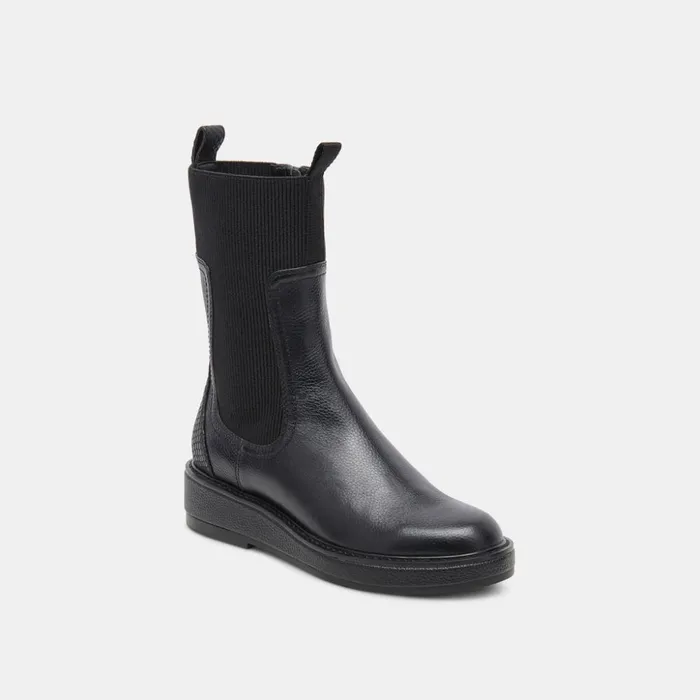 Elyse H2O Boots Black Leather Women Dolce Vita Boots and Booties