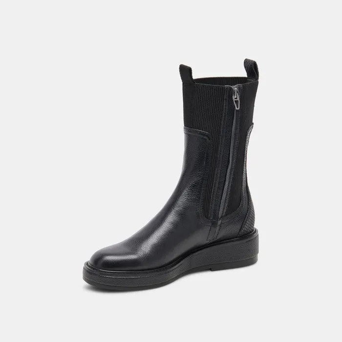 Elyse H2O Boots Black Leather Women Dolce Vita Boots and Booties