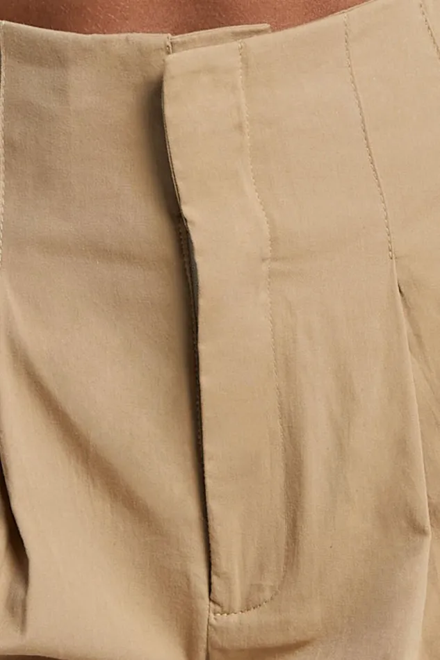 Elyssa Shorts 8211 Pleat Detail Shorts In Camel Women Showpo Curve Clothes