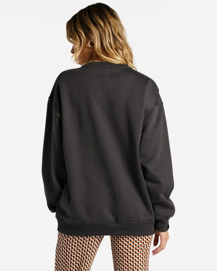 Energy And Wisdom Sweatshirt Off Black Women Billabong Sweatshirts and Fleece