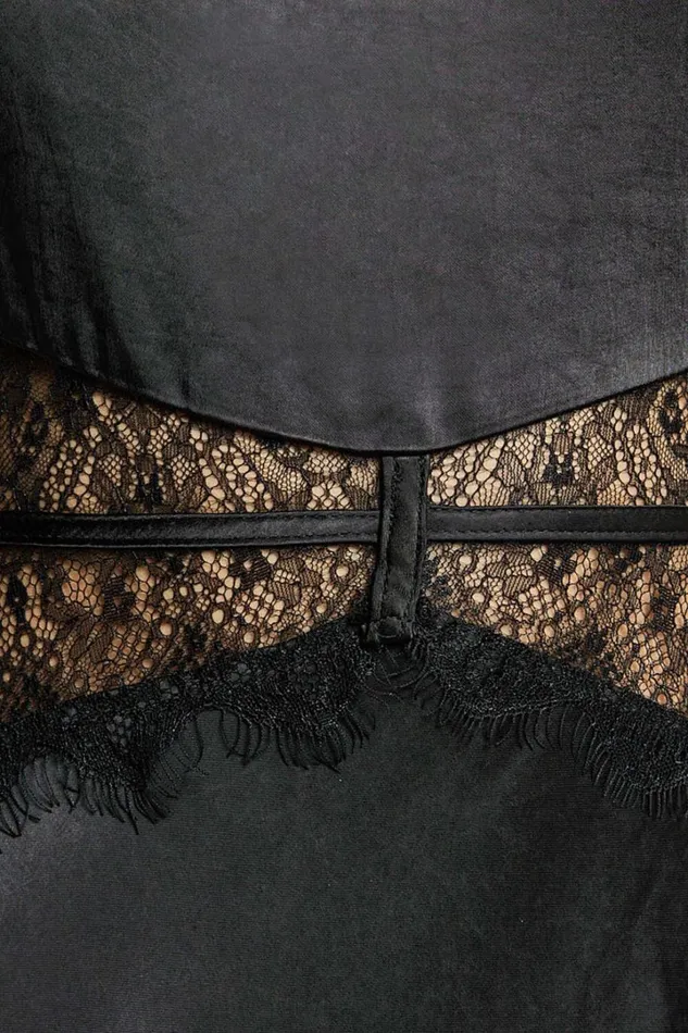 Estella Midi Dress 8211 Asymmetrical Lace Detail Waist Slip Dress In Black Women Showpo Dresses