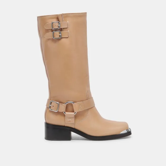 Evi Boots Camel Leather Women Dolce Vita Boots and Booties